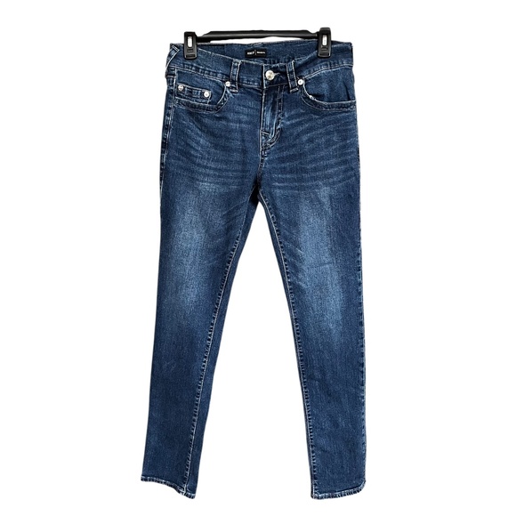 True Religion Rocco Relaxed Skinny Blue Stretch Cotton Denim Jeans Size 30 - Picture 1 of 8